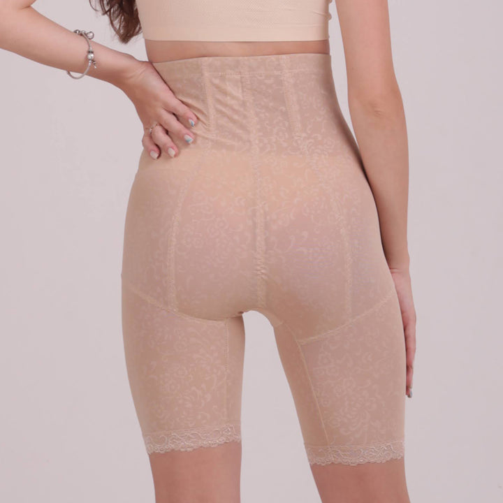 Hohe formende Spitzen-Panty mit Shaping-Effekt (2131) Beige