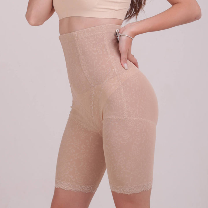 Hohe formende Spitzen-Panty mit Shaping-Effekt (2131) Beige