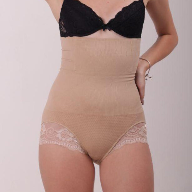 Formende High-Waist-Panty / Bauchweg-Miederhose (2139) Beige