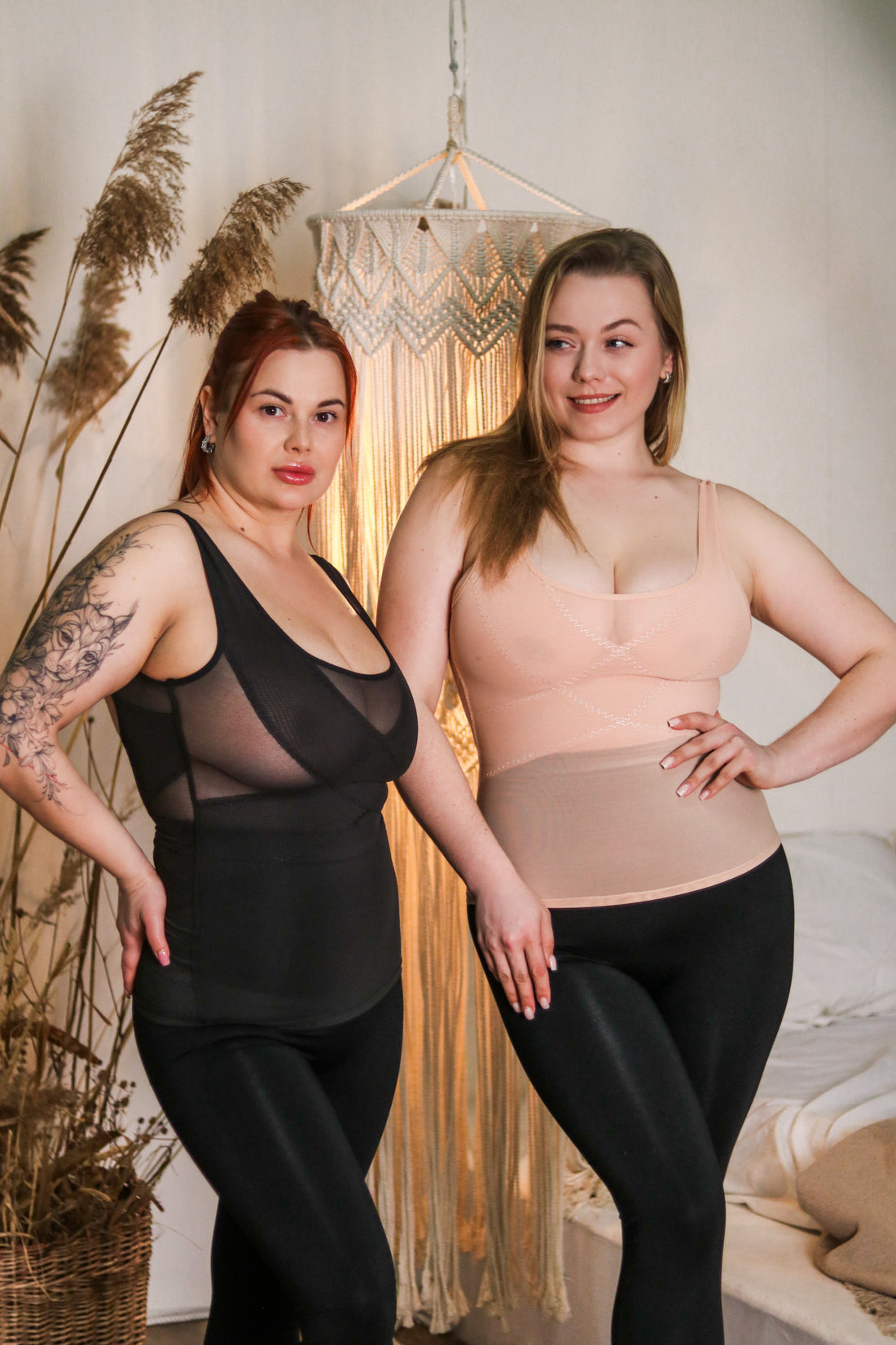 Damen Shaping-Tanktop – Dünne Halb-Korsage unter der Brust (5123) Beige