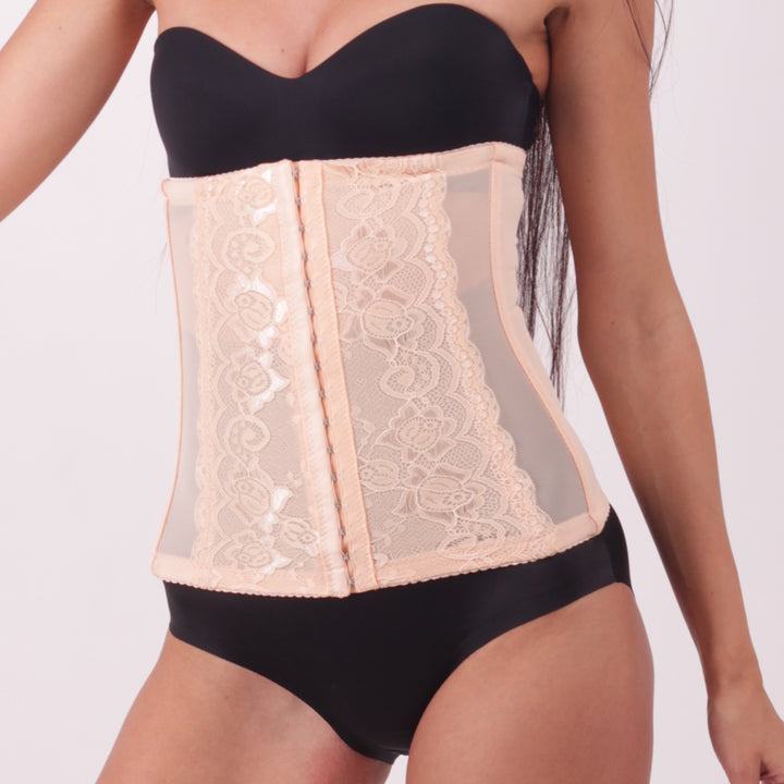 Spitzen-Korsettgürtel mit Luftzirkulation – figurformend & atmungsaktiv (5109) Beige
