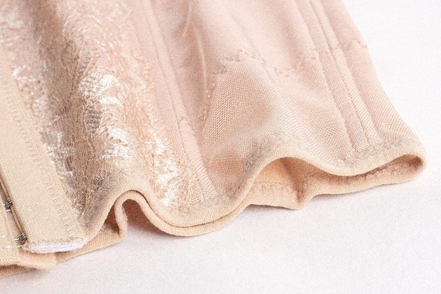 Hoher figurformender Korsett-Gürtel mit 6 Stützstäben (5103) Beige