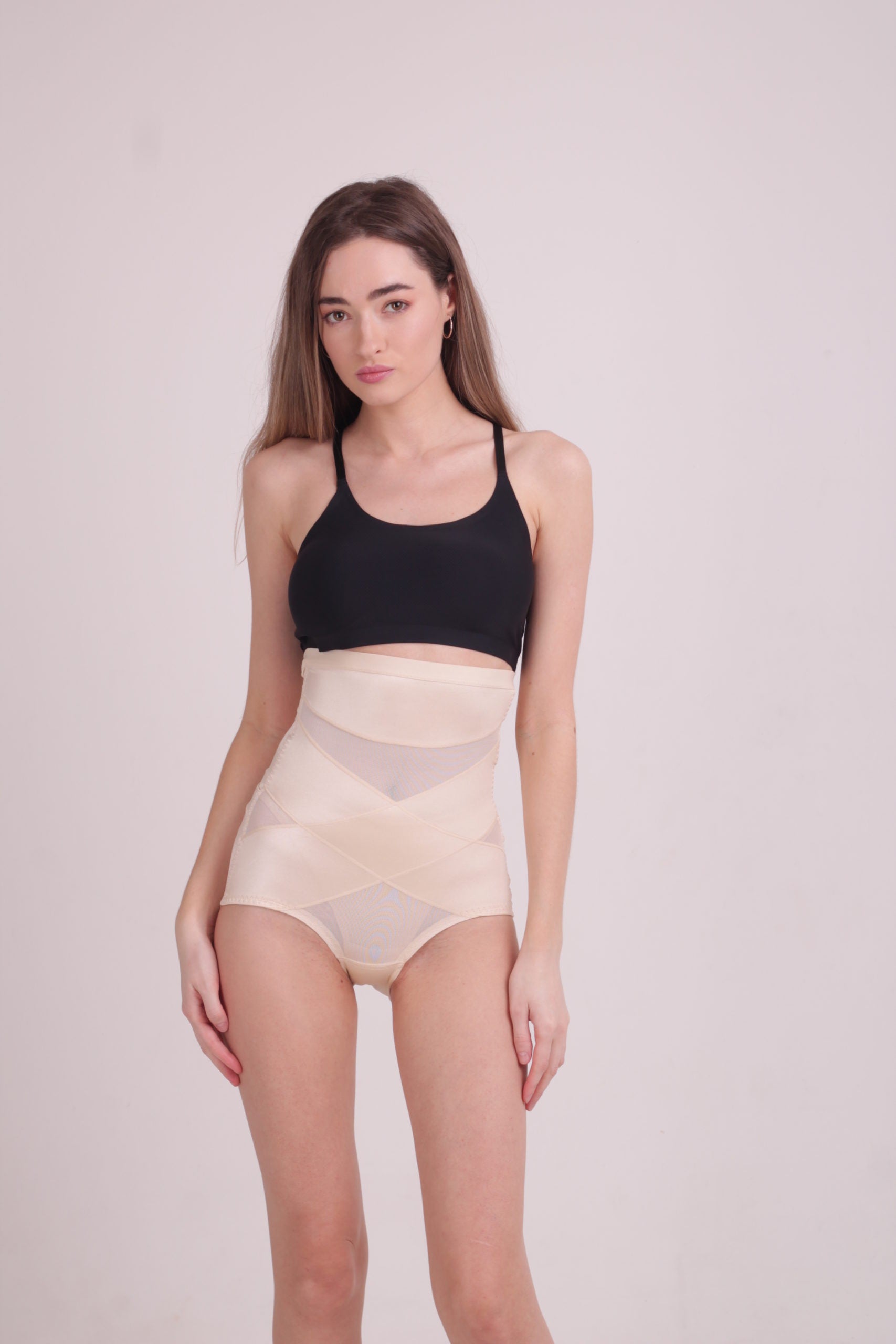 Formende Slip mit starker Taillen-Kompression (2122) Schwarz