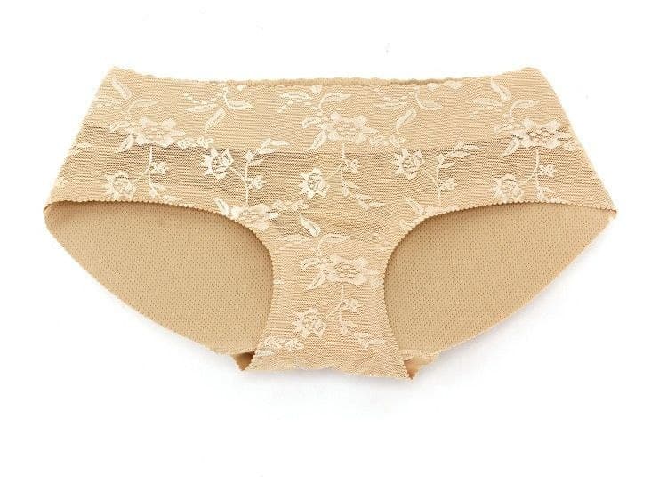 Push-Up Slips mit Perforation und zartem Muster (3116) Schwarz