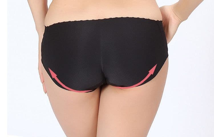 Push-Up Slips mit Perforation und zartem Muster (3116) Schwarz