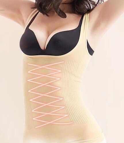 Formendes Halbkorsett – Kompressions-Tanktop (5124) Beige