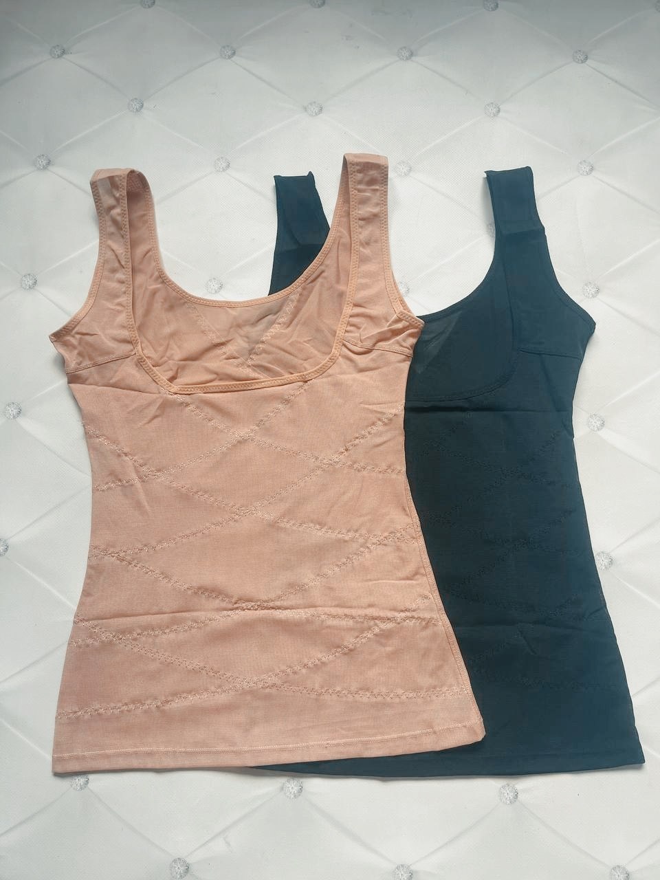 Damen Shaping-Tanktop – Dünne Halb-Korsage unter der Brust (5123) Beige