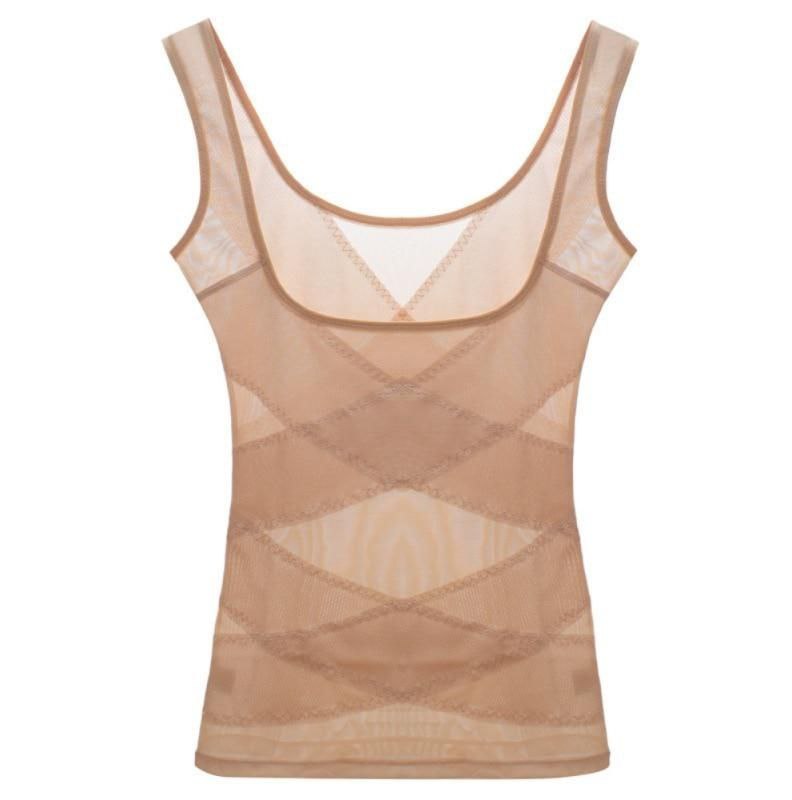 Damen Shaping-Tanktop – Dünne Halb-Korsage unter der Brust (5123) Schwarz