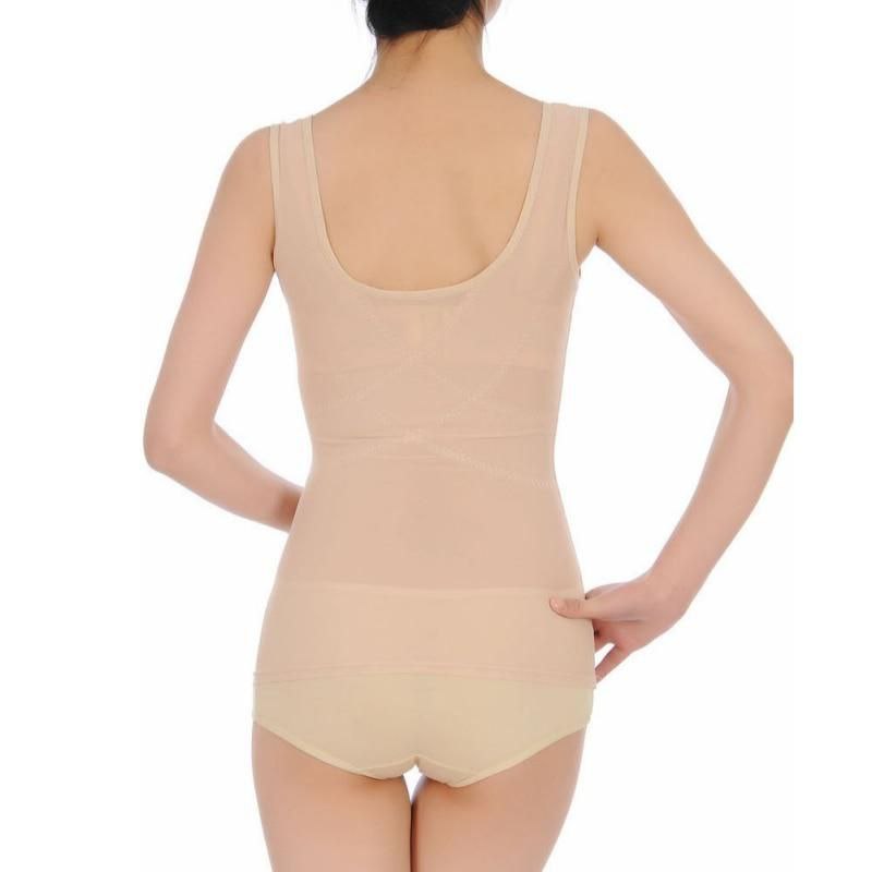 Damen Shaping-Tanktop – Dünne Halb-Korsage unter der Brust (5123) Schwarz