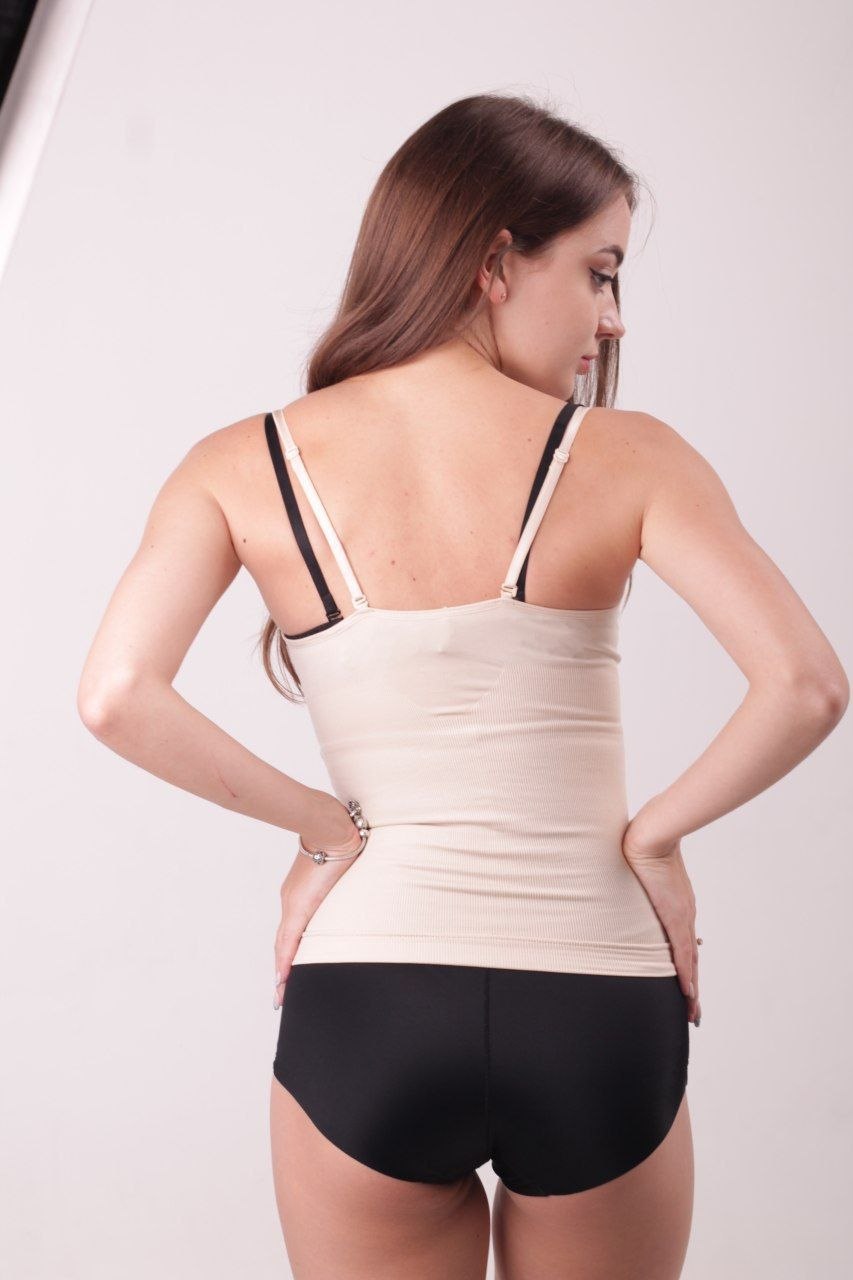 Halb-Korsage mit Silikonstreifen Anti-Slide® (2120) Atmungsaktive Beige